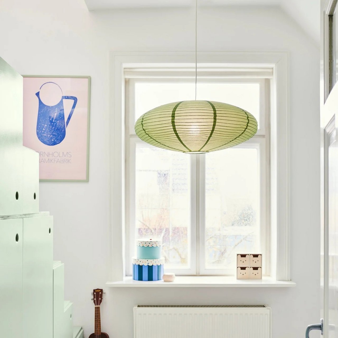 NORDLUX VILLO 60 RISPAPIR LAMPESKJERM GRØNN NORDLUX VILLO 60 RISPAPIR LAMPESKJERM GRØNN