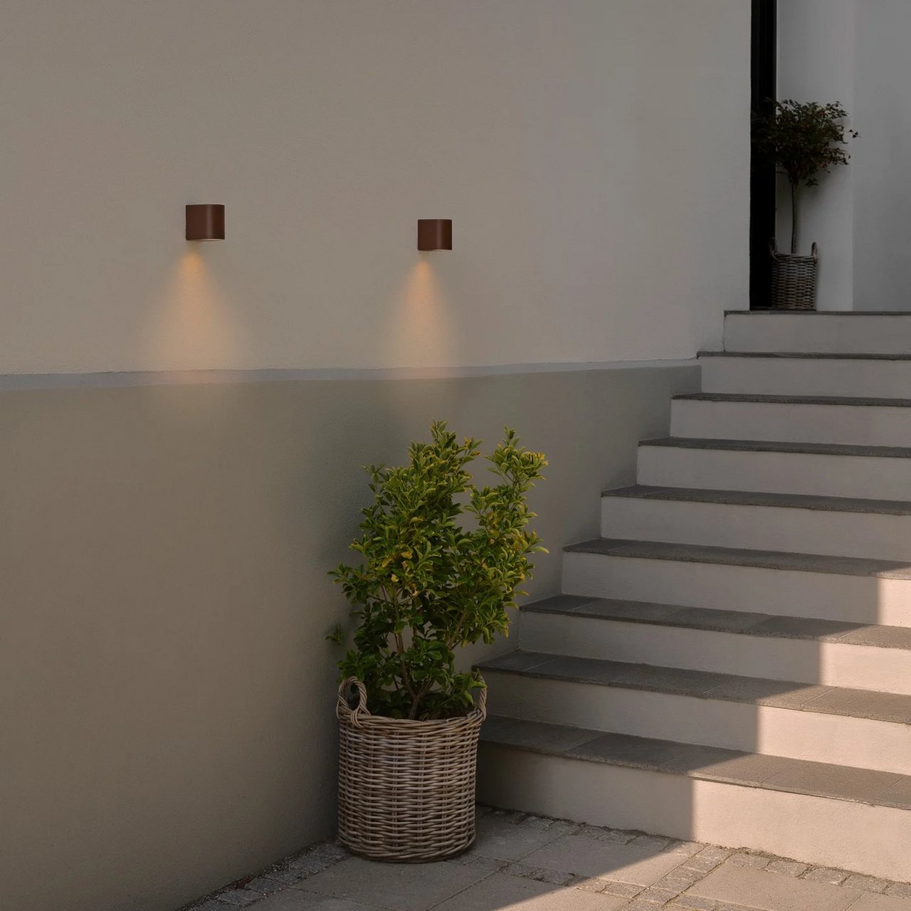 NORDLUX DION SINGLE VEGGLAMPE RUSTFARGET