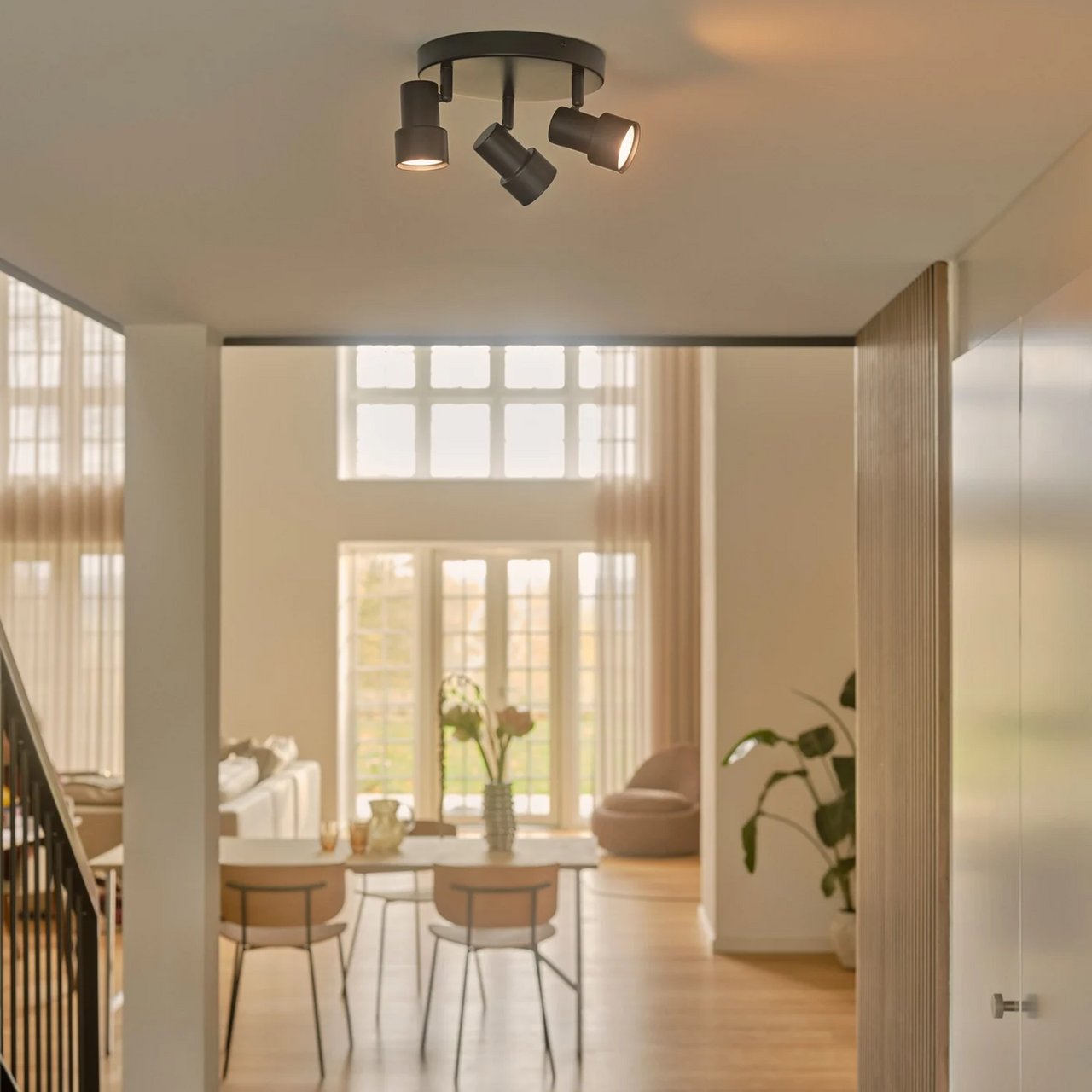 NORDLUX BOSTON 3-RONDEL TAKLAMPE SORT