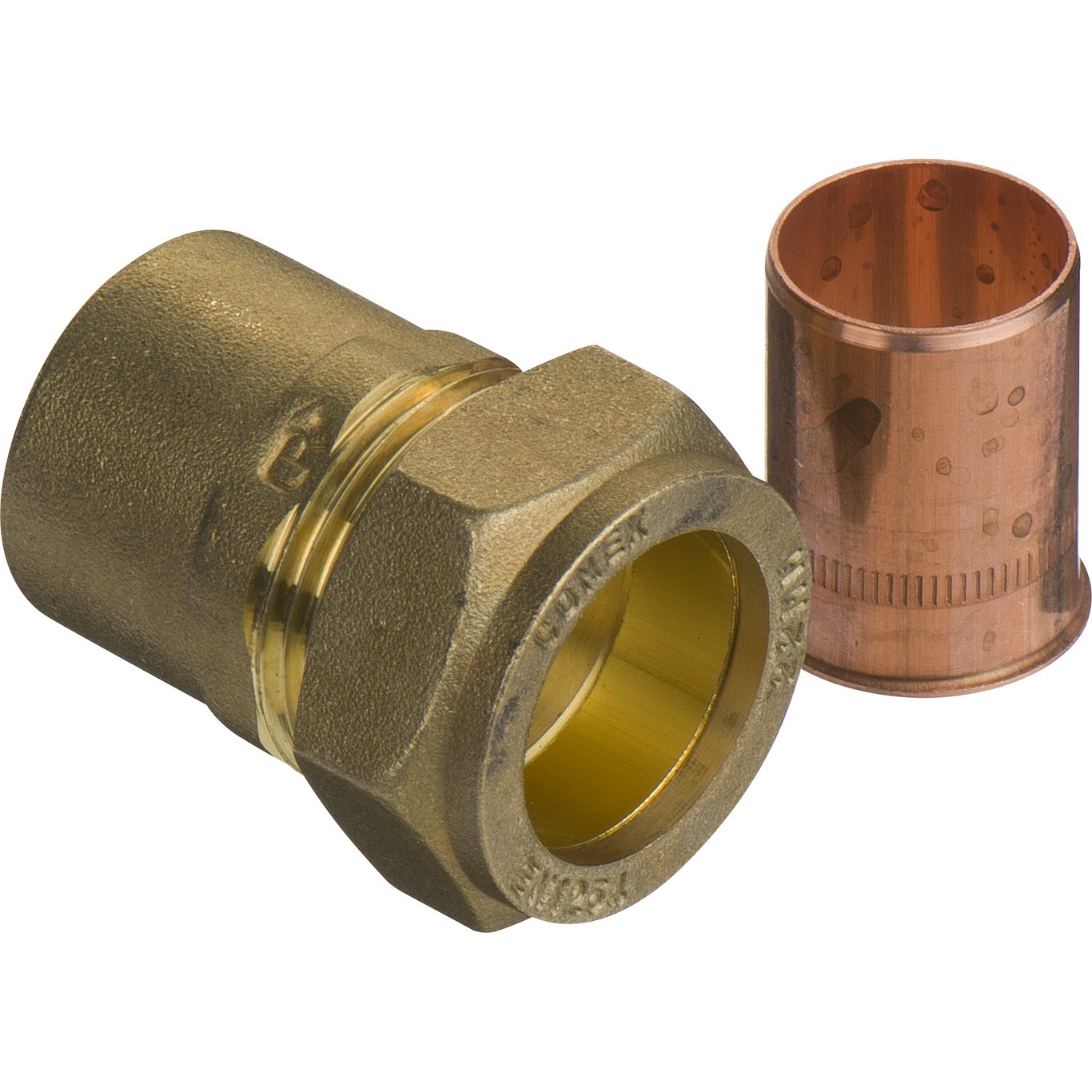 FIX-PRO UNION 22MM X 1/2" TIL KOBBERRØR FIX-PRO UNION 22MM X 1/2" TIL KOBBERRØR