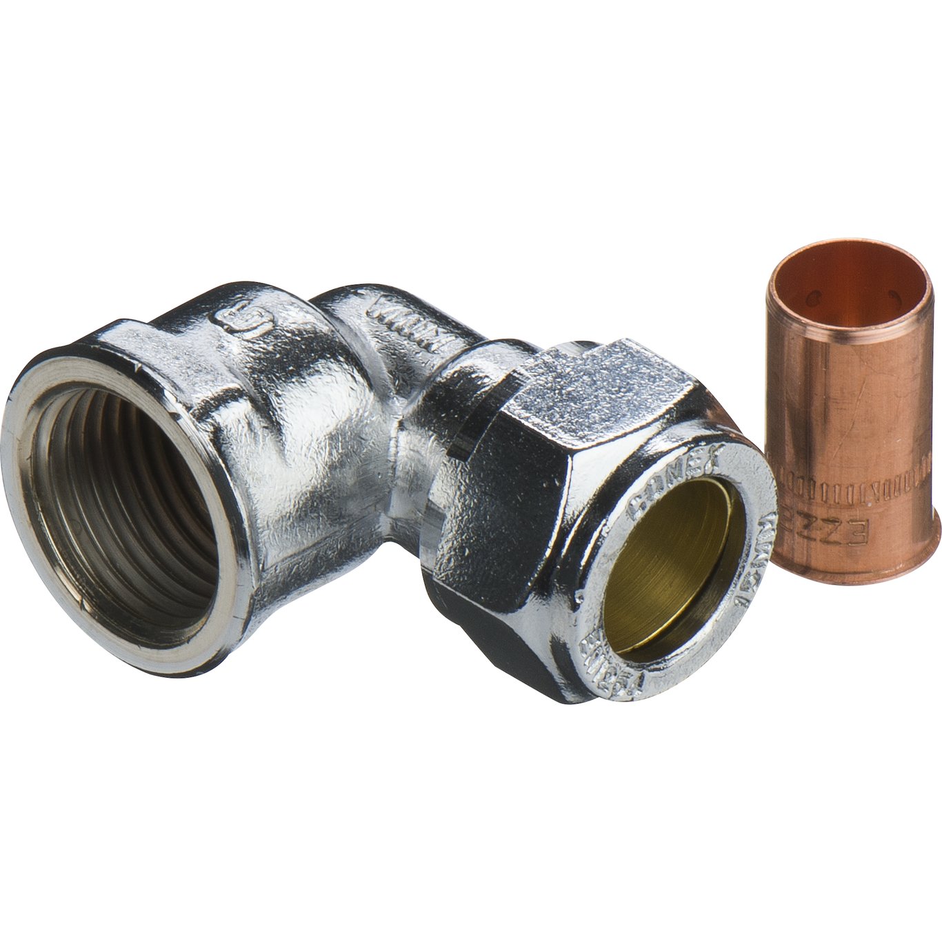 FIX-PRO VINKEL M/MUFFE 15MM X 1/2" TIL KOBBERRØR FORKROMMET FIX-PRO VINKEL M/MUFFE 15MM X 1/2" TIL KOBBERRØR FORKROMMET