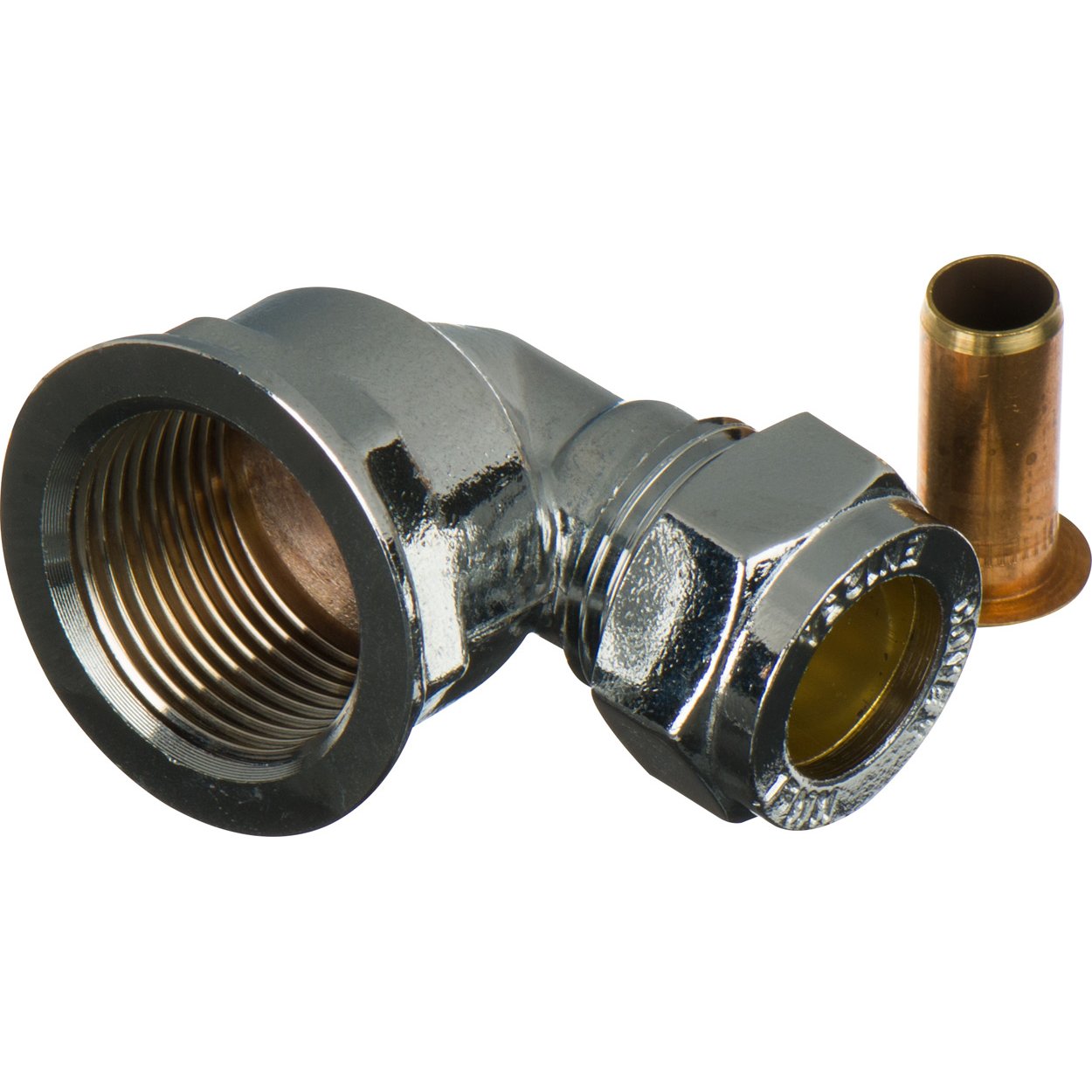 FIX-PRO VINKEL M/MUFFE 15MM X 3/4" TIL PEX-RØR FORKROMMET FIX-PRO VINKEL M/MUFFE 15MM X 3/4" TIL PEX-RØR FORKROMMET