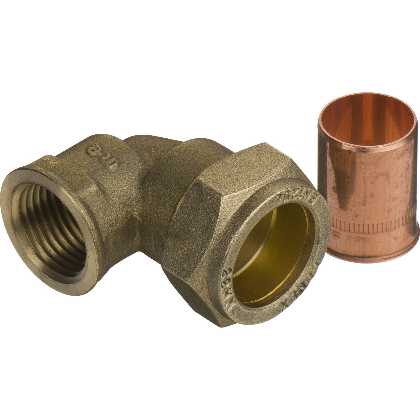 FIX-PRO VINKEL M/MUFFE 22MM X 1/2" TIL KOBBERRØR FIX-PRO VINKEL M/MUFFE 22MM X 1/2" TIL KOBBERRØR