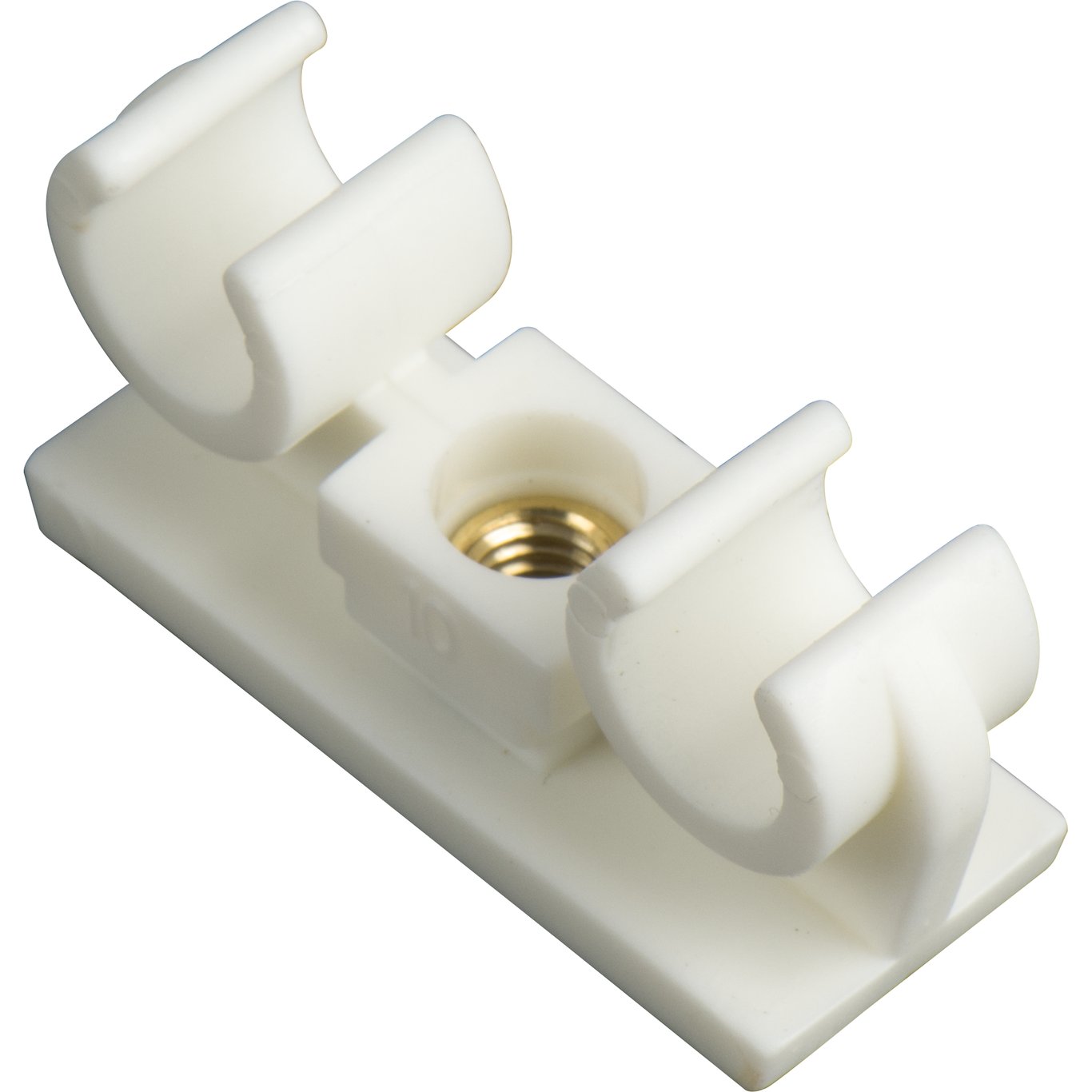 FIX-PRO RØRKLAMMER DOBBEL TIL KOBBERRØR 10MM HVIT