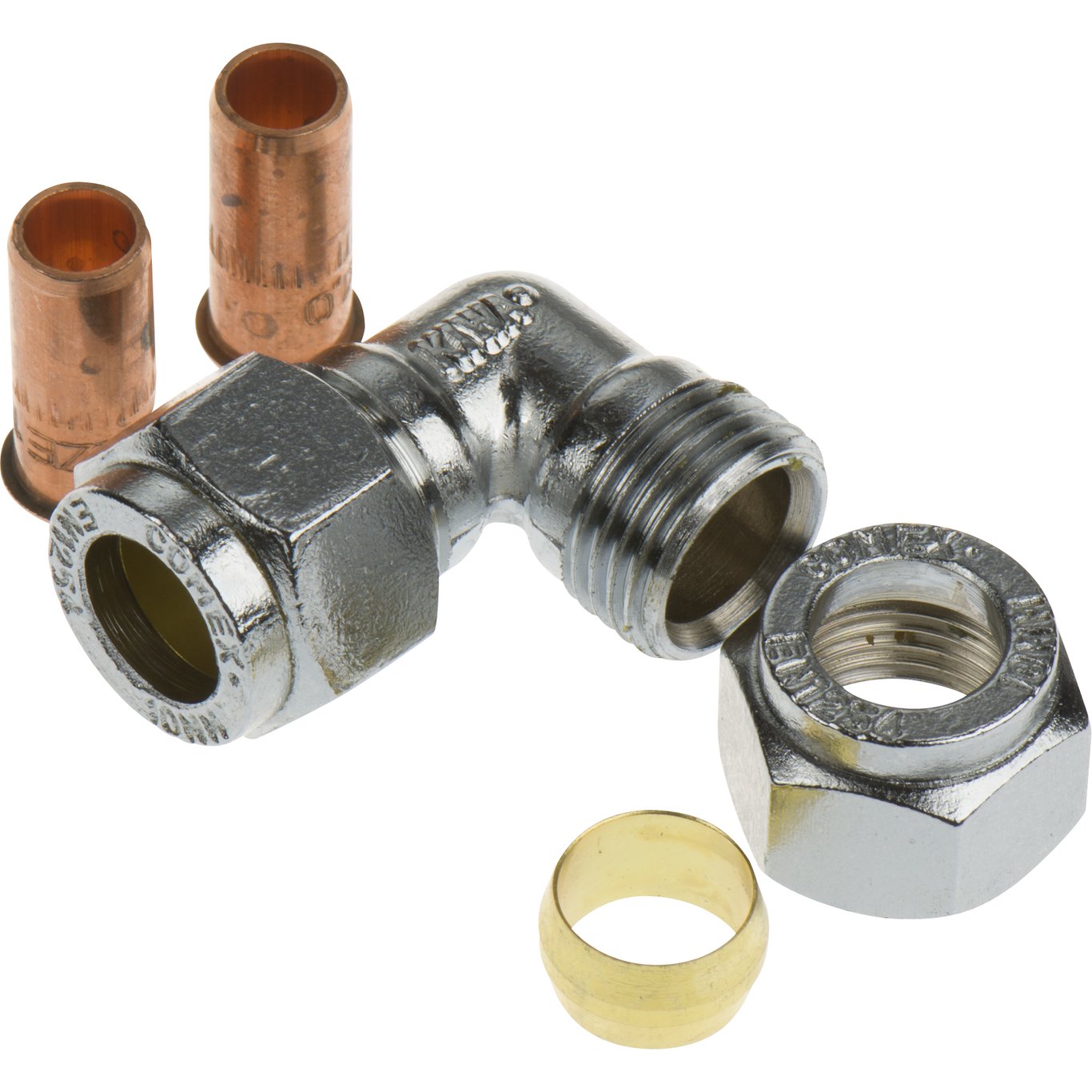 FIX-PRO VINKEL 10MM TIL KOBBERRØR FORKROMMET FIX-PRO VINKEL 10MM TIL KOBBERRØR FORKROMMET