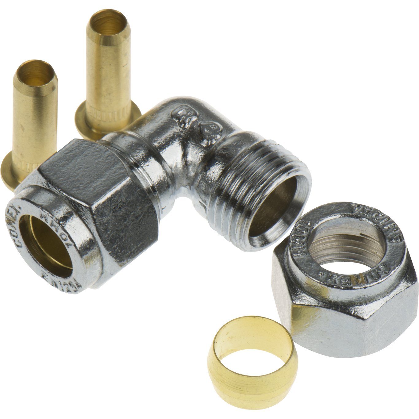 FIX-PRO VINKEL 10MM TIL PEX-RØR FORKROMMET FIX-PRO VINKEL 10MM TIL PEX-RØR FORKROMMET