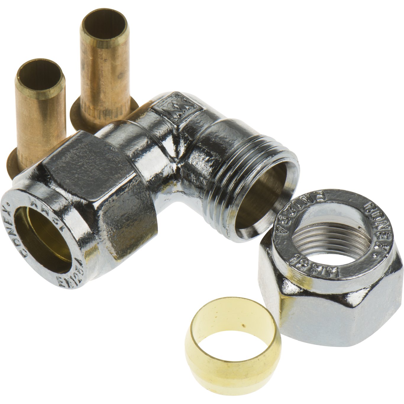 FIX-PRO VINKEL 12MM TIL PEX-RØR FORKROMMET FIX-PRO VINKEL 12MM TIL PEX-RØR FORKROMMET