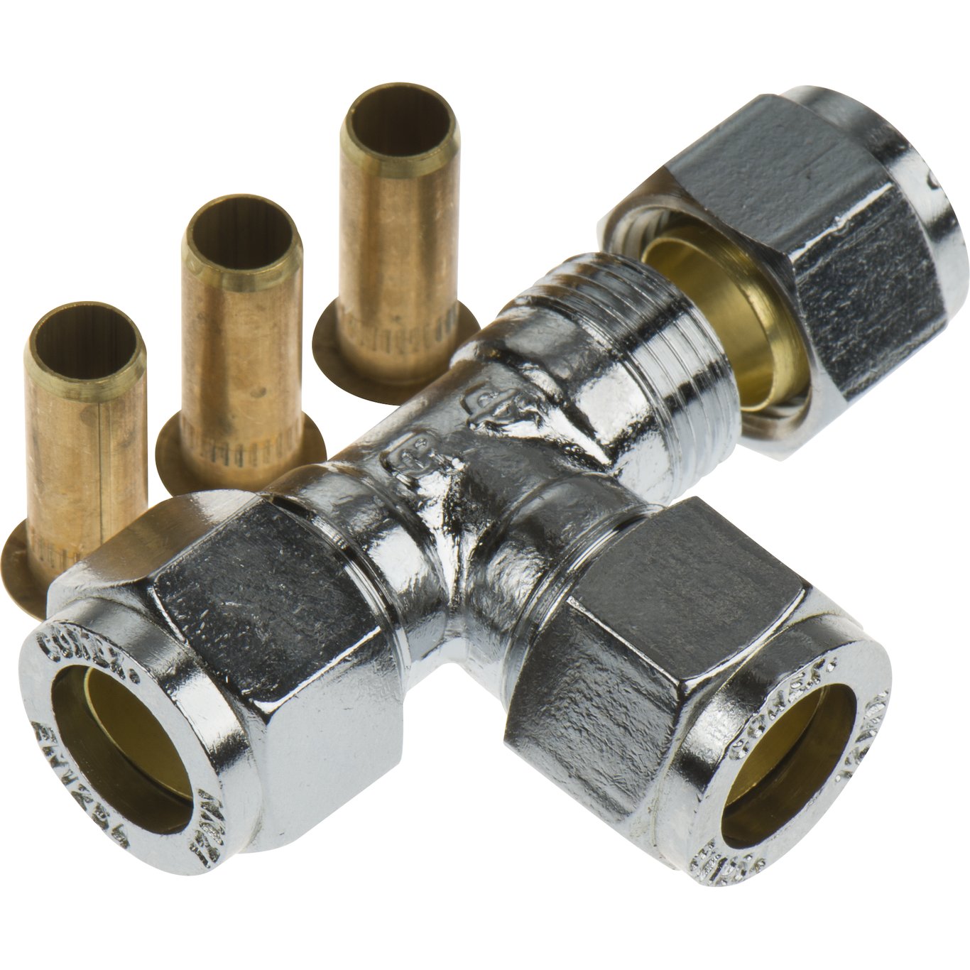 FIX-PRO T-RØR 12MM TIL PEX-RØR FORKROMMET FIX-PRO T-RØR 12MM TIL PEX-RØR FORKROMMET