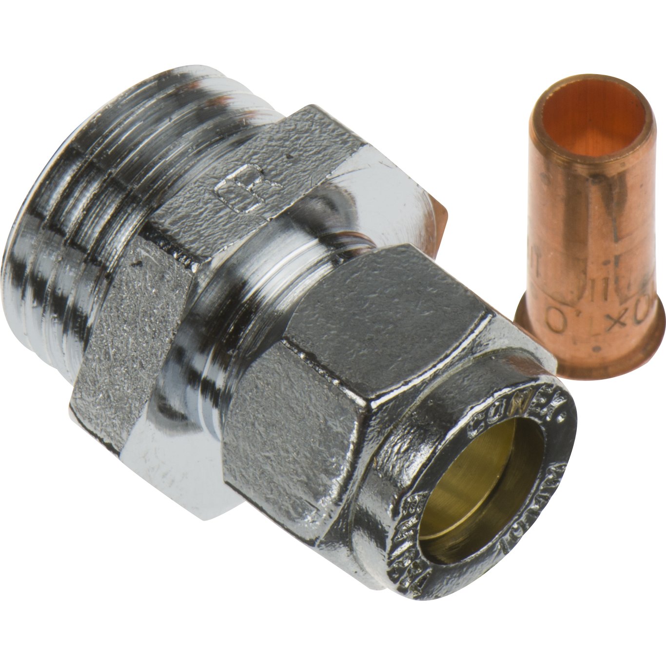 FIX-PRO TIPPUNION 10MM X 1/2" TIL KOBBERRØR FORKROMMET