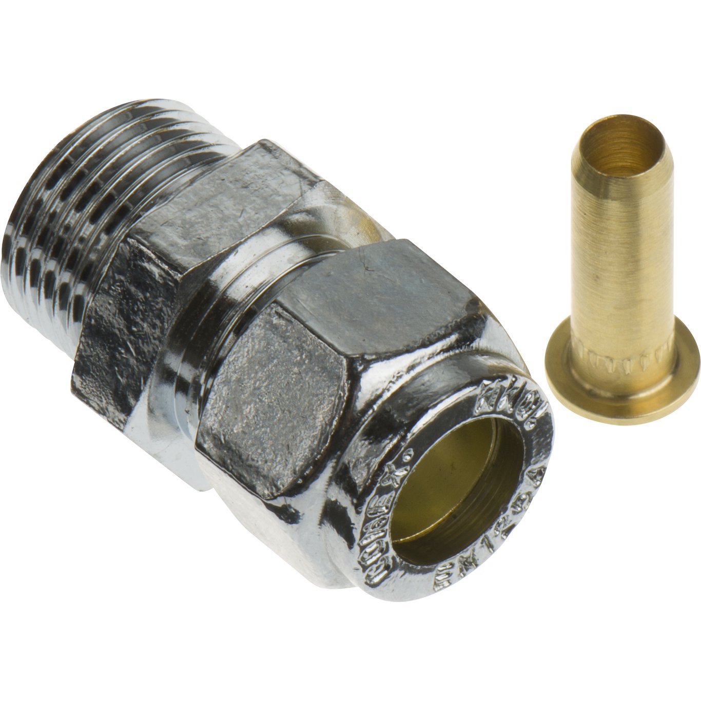 FIX-PRO TIPPUNION 10MM X 3/8" TIL PEX-RØR FORKROMMET