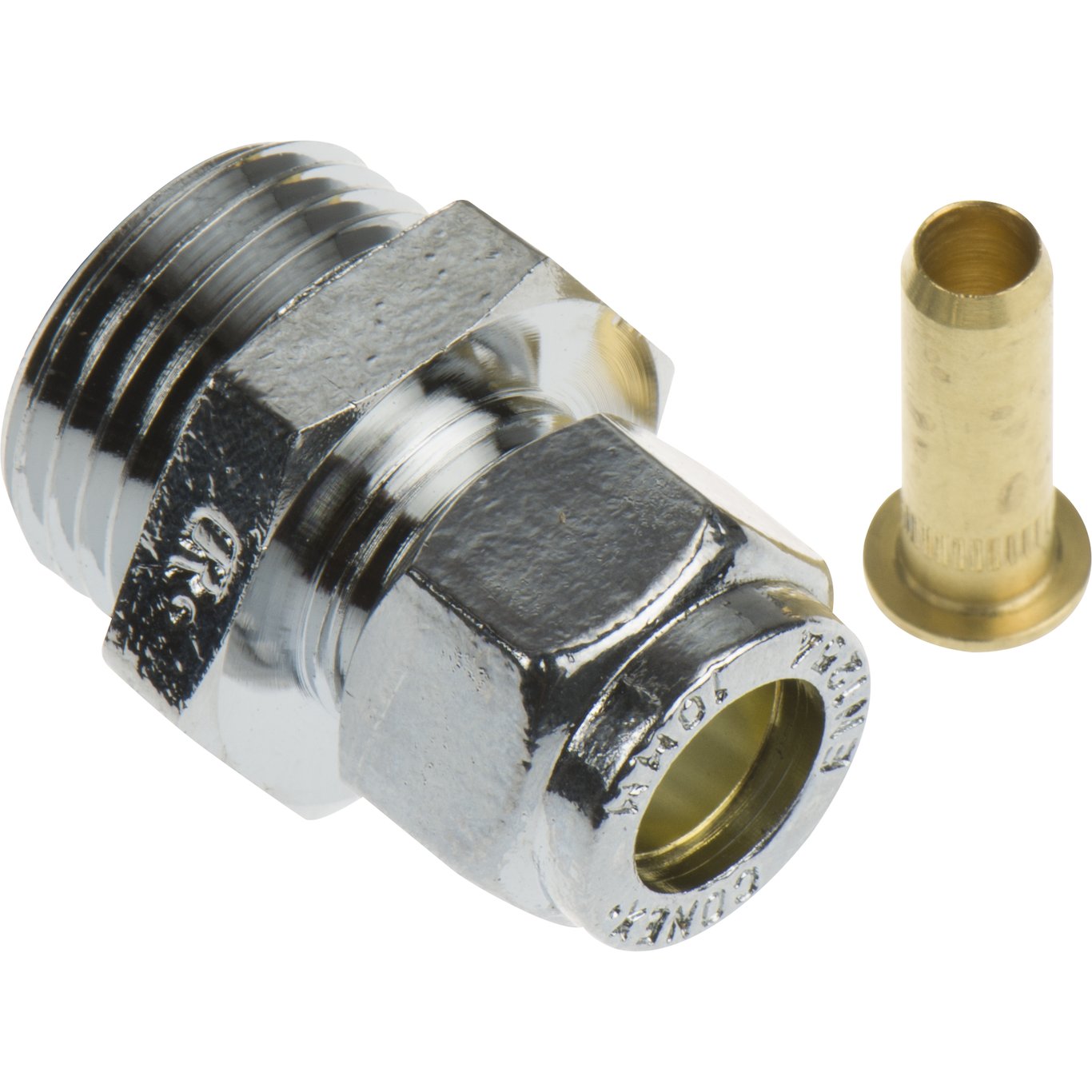 FIX-PRO TIPPUNION 10MM X 1/2" TIL PEX-RØR FORKROMMET