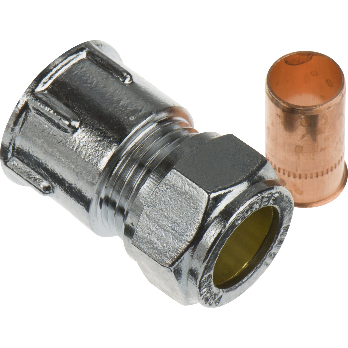 FIX-PRO UNION 15MM X 1/2" TIL KOBBERRØR FORKROMMET FIX-PRO UNION 15MM X 1/2" TIL KOBBERRØR FORKROMMET
