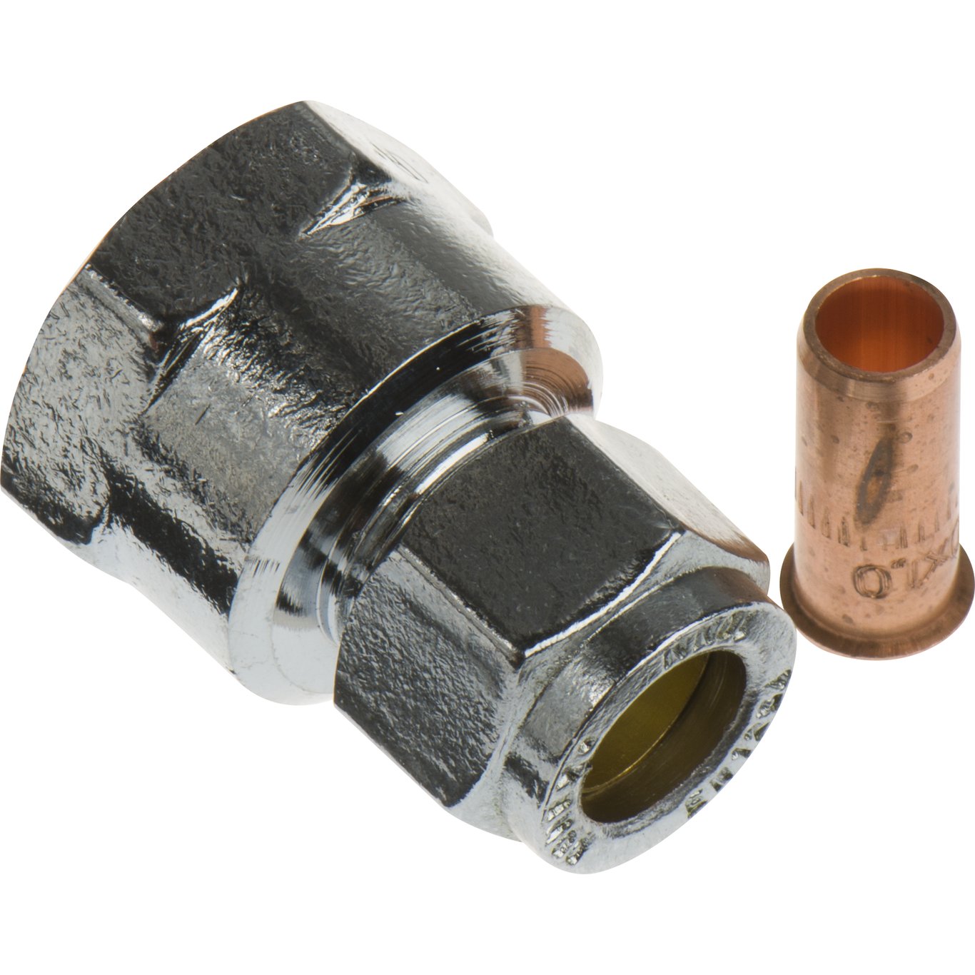 FIX-PRO UNION 10MM X 1/2" TIL KOBBERRØR FORKROMMET FIX-PRO UNION 10MM X 1/2" TIL KOBBERRØR FORKROMMET