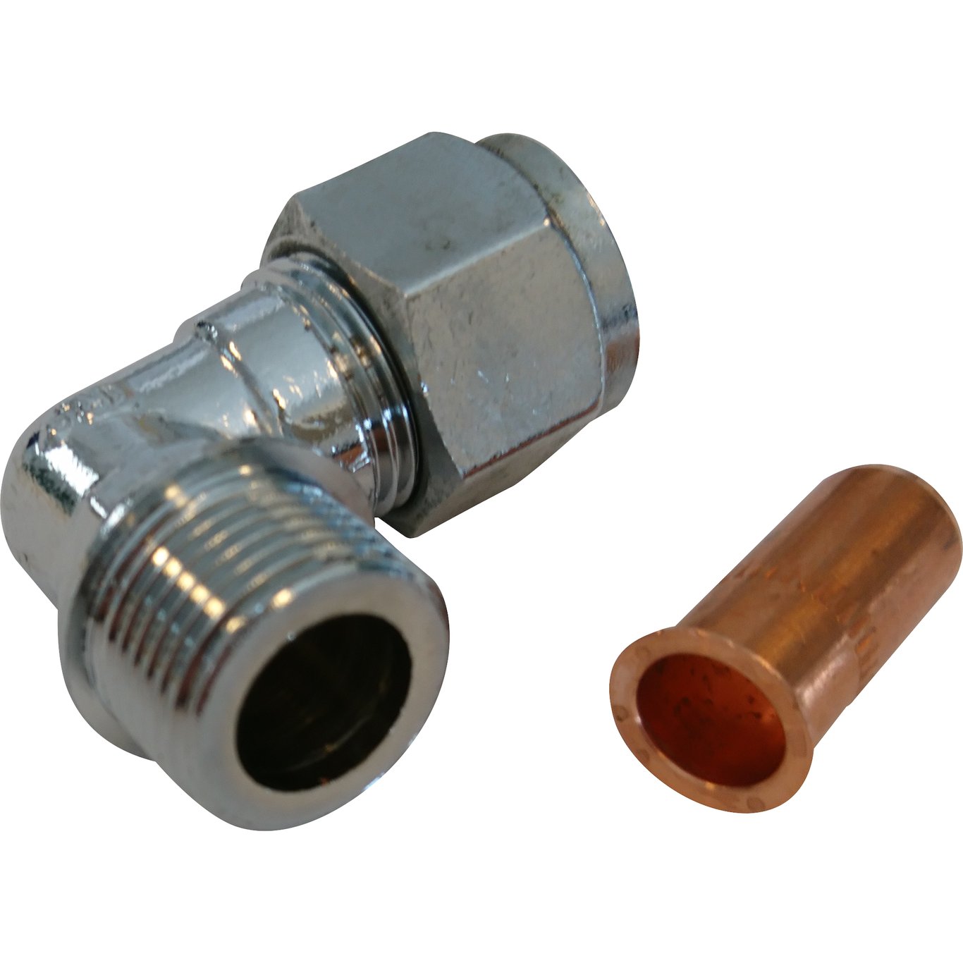 FIX-PRO VINKEL M/NIPPEL 12MM X 3/8" TIL KOBBERRØR FORKROMMET