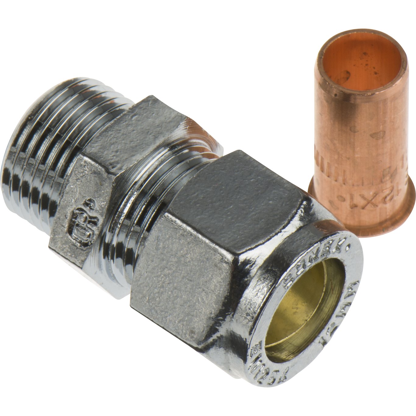 FIX-PRO TIPPUNION 12MM X 3/8" TIL KOBBERRØR FORKROMMET FIX-PRO TIPPUNION 12MM X 3/8" TIL KOBBERRØR FORKROMMET