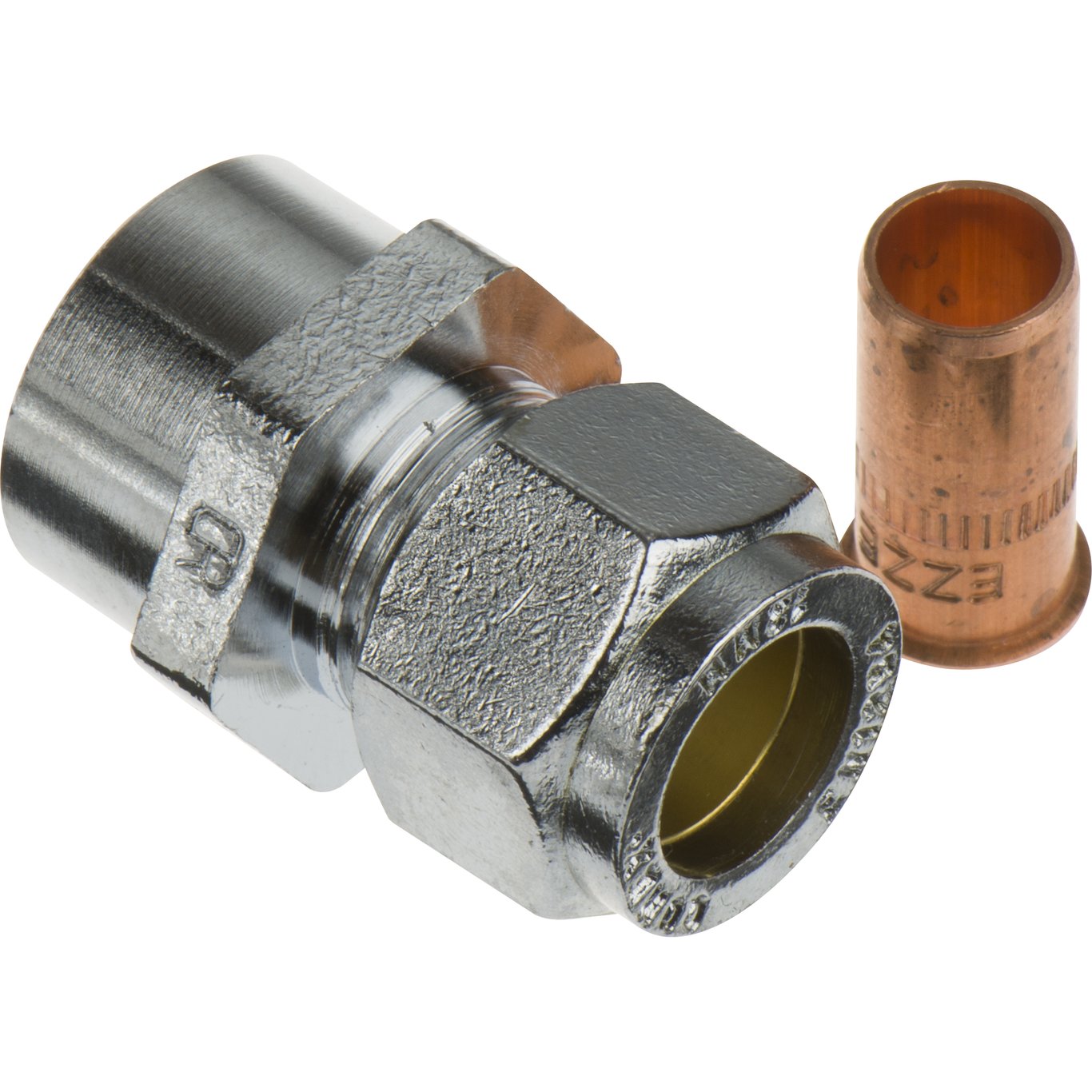 FIX-PRO UNION 12MM X 3/8" TIL KOBBERRØR FORKROMMET FIX-PRO UNION 12MM X 3/8" TIL KOBBERRØR FORKROMMET