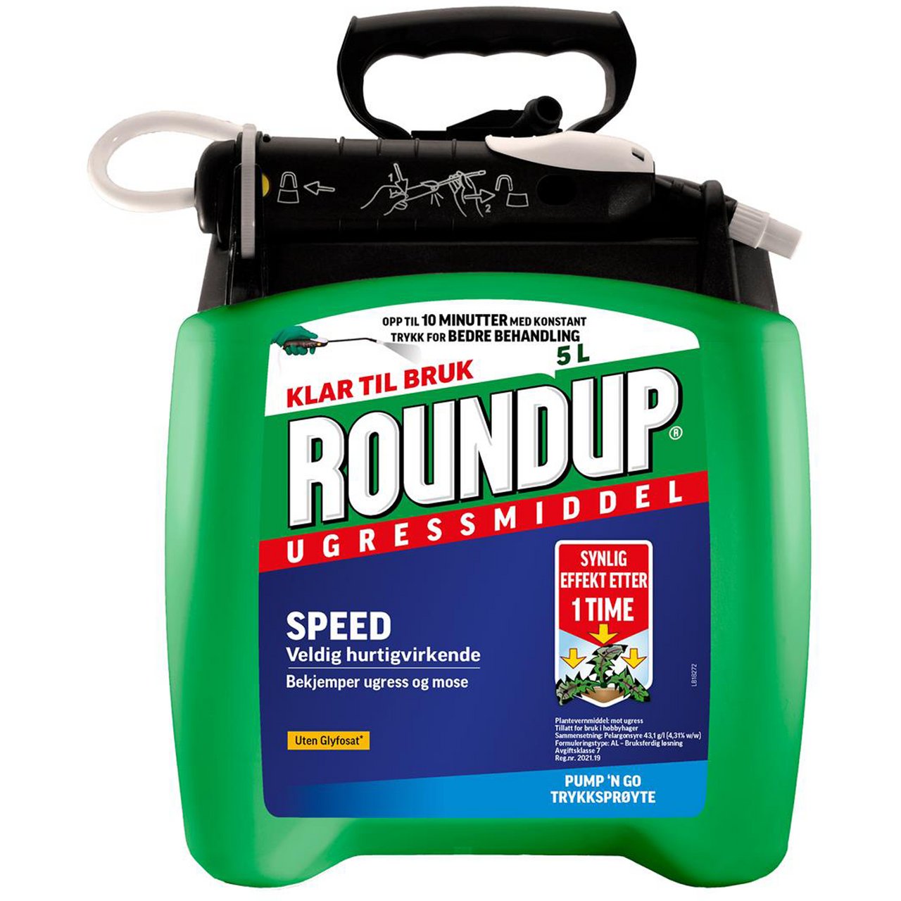 ROUNDUP SPEED PA 5 LITER KLAR TIL BRUK ROUNDUP SPEED PA 5 LITER KLAR TIL BRUK