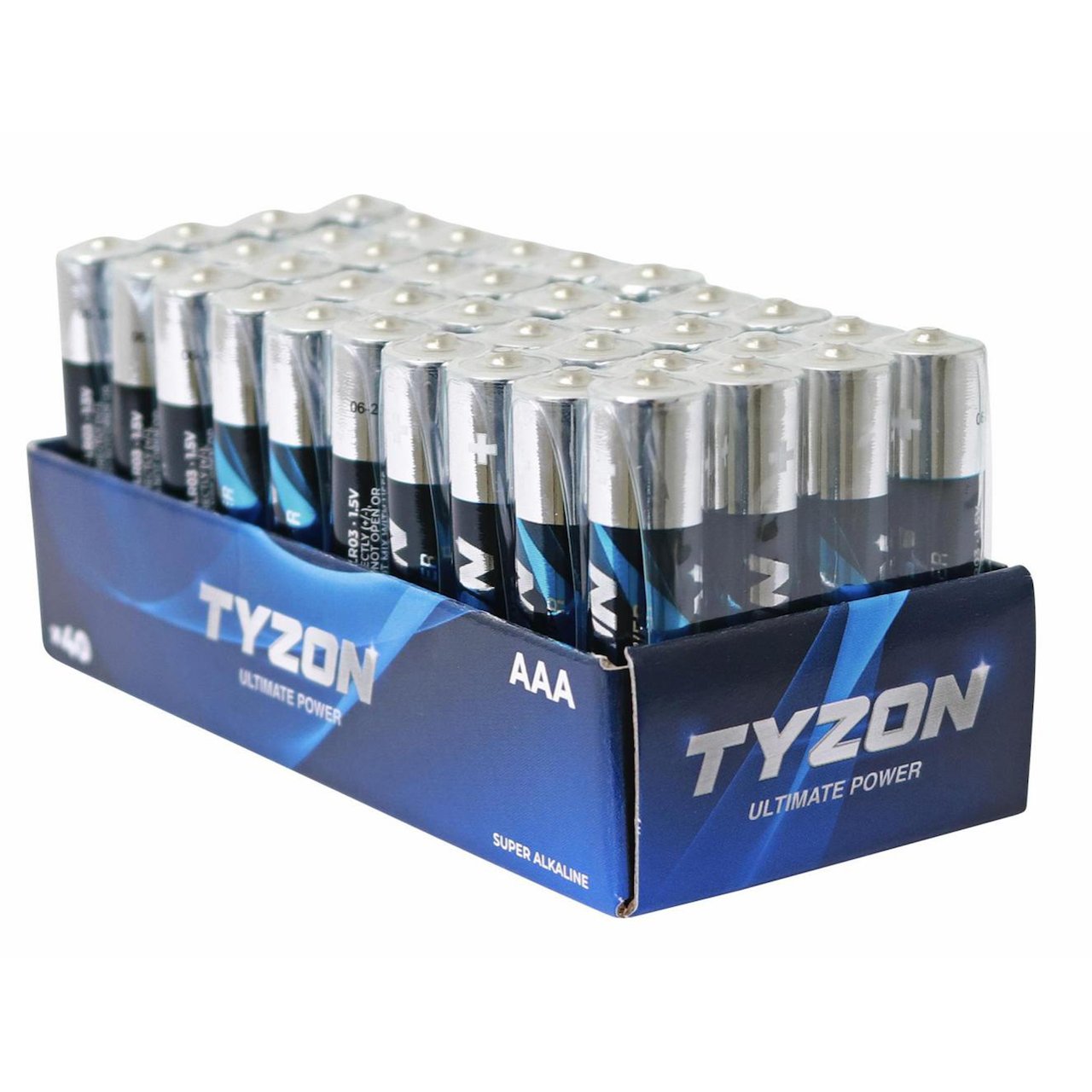 TYZON ALKALISKE AAA-BATTERIER 40-PK TYZON ALKALISKE AAA-BATTERIER 40-PK