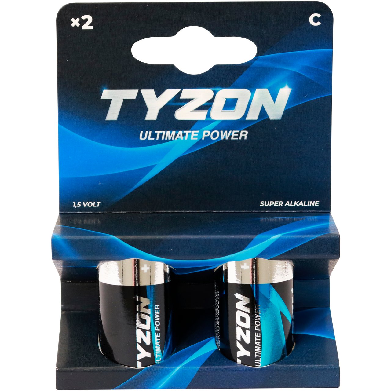 TYZON 1,5 V C SUPERALKALISK BATTERI 2-PK