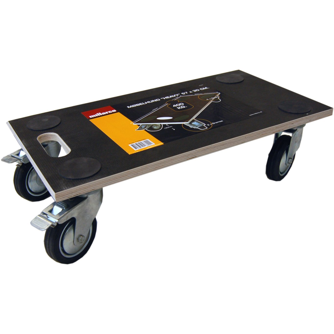 WORK-IT TRANSPORTBRETT 57X30 CM M/4 HJUL INNTIL 400KG WORK-IT TRANSPORTBRETT 57X30 CM M/4 HJUL INNTIL 400KG