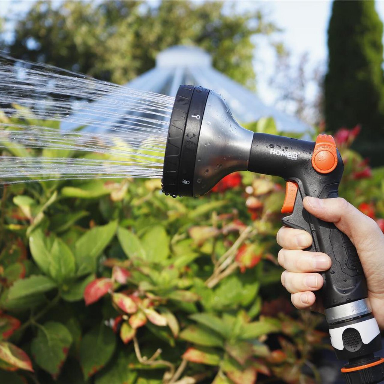 HOME IT SPRAYPISTOL FINGERBETJENT BØYLE OG 5 SPRAYFUNKSJONER HOME IT SPRAYPISTOL FINGERBETJENT BØYLE OG 5 SPRAYFUNKSJONER