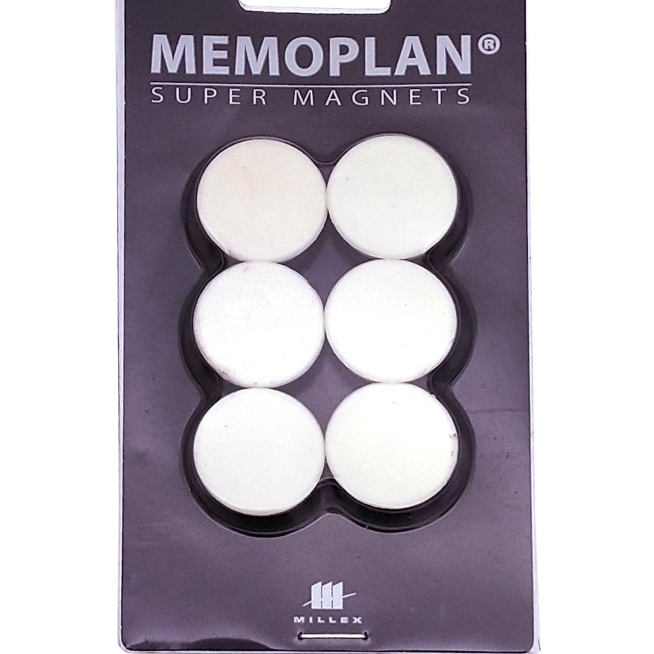 MILLEX MEMOPLAN MAGNET 6STK HVIT Ø25MM MILLEX MEMOPLAN MAGNET 6STK HVIT Ø25MM