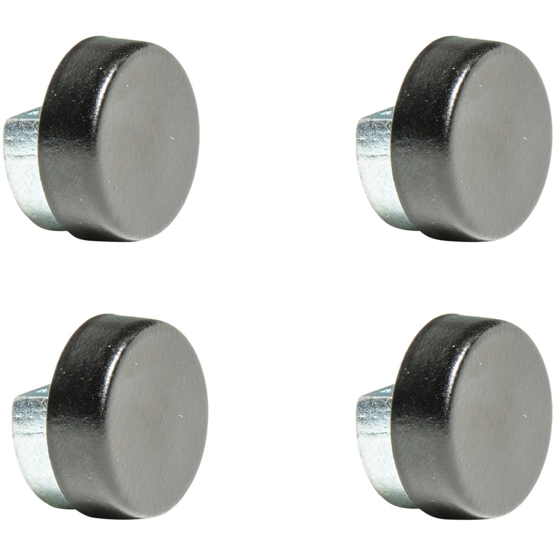 RUNDE SPEILBESLAG 4 STK. Ø22MM, MATT SORT RUNDE SPEILBESLAG 4 STK. Ø22MM, MATT SORT