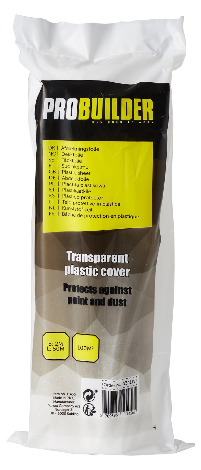 PROBUILDER DEKNINGSFOLIE 2X50M KLAR PROBUILDER DEKNINGSFOLIE 2X50M KLAR