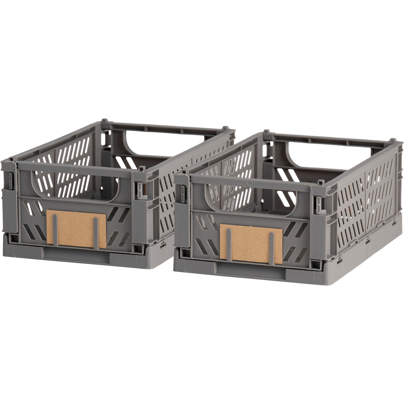 DAY SAMMENLEGGBAR KASSE 2STK 25X16.5X10CM MØRK GRÅ DAY SAMMENLEGGBAR KASSE 2STK 25X16.5X10CM MØRK GRÅ