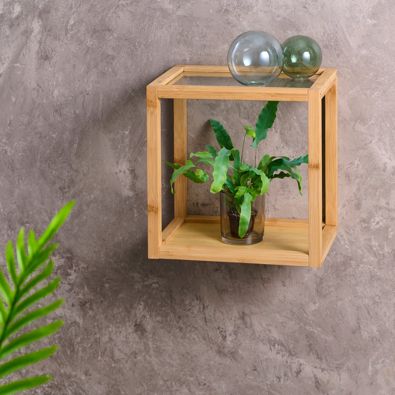 DAY VEGGHYLLE KUBE 30X20X30 CM BAMBUS DAY VEGGHYLLE KUBE 30X20X30 CM BAMBUS