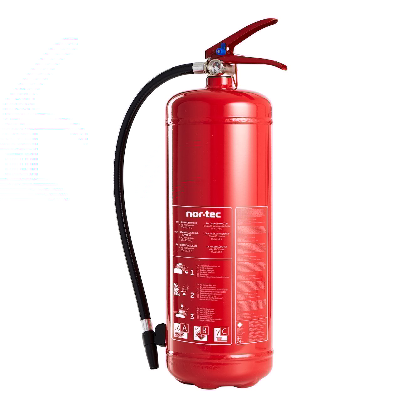 NOR-TEC BRANNSLUKKER PULVER 6KG 55A 233BC NOR-TEC BRANNSLUKKER PULVER 6KG 55A 233BC