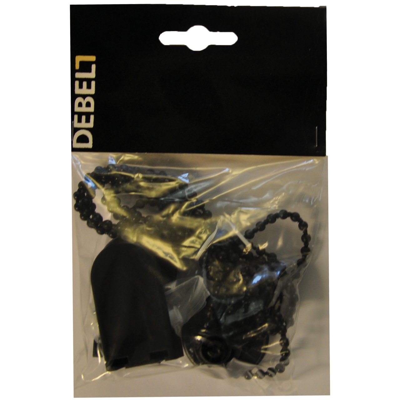 DEBEL TILBEHØRSKIT RULLEGARDIN SORT M/KJEDETREKK