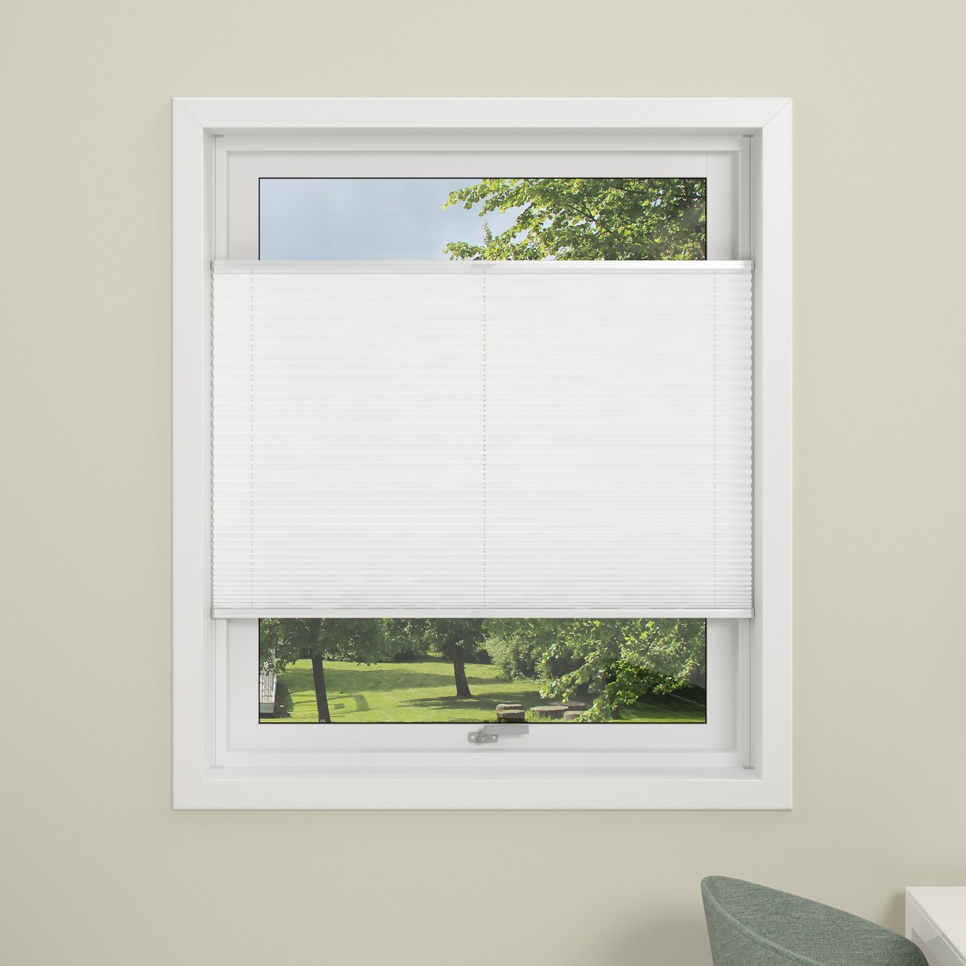 DEBEL PLISSÉGARDIN FLEX LYSDEMPENDE HVIT 60X130 DEBEL PLISSÉGARDIN FLEX LYSDEMPENDE HVIT 60X130