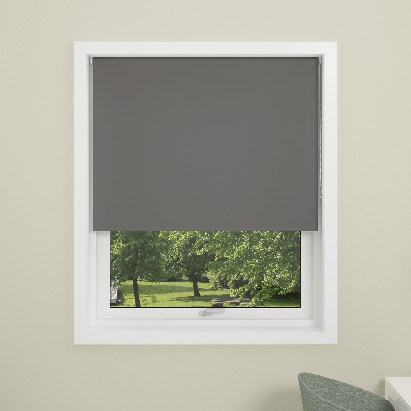 DEBEL RULLEGARDIN UNI LYSDEMPENDE GRÅ 80X175