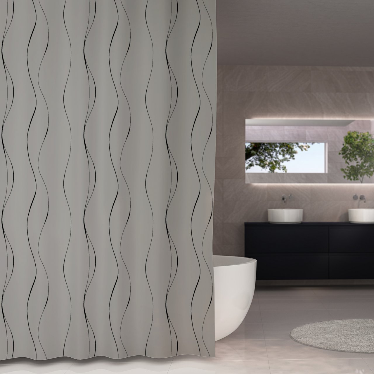 DEBEL DUSJFORHENG BODY 180X200 SVART DEBEL DUSJFORHENG BODY 180X200 SVART