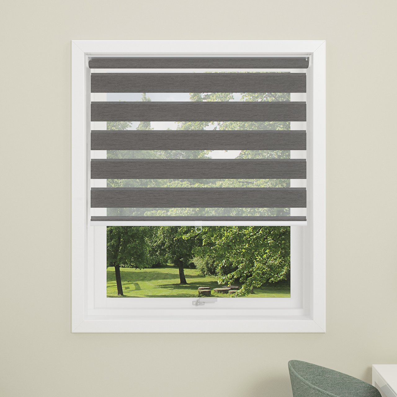 DEBEL RULLEGARDIN T-DUO 120X175 ANTRASITT