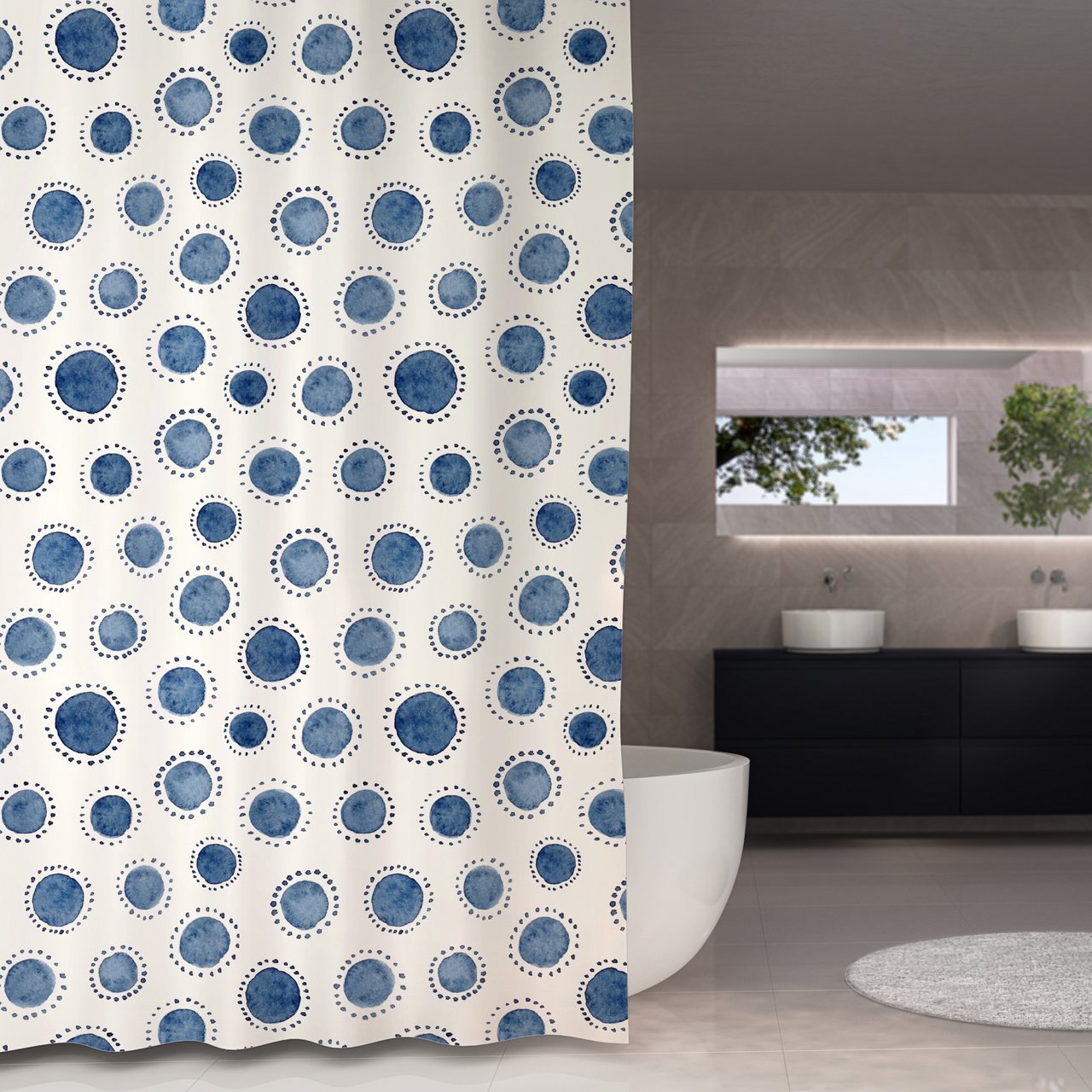 DEBEL DUSJFORHENG JAVA 120X200 BLÅ DEBEL DUSJFORHENG JAVA 120X200 BLÅ