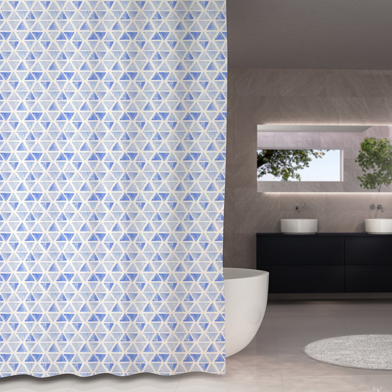 DEBEL DUSJFORHENG FIJI 180X200 BLÅ DEBEL DUSJFORHENG FIJI 180X200 BLÅ