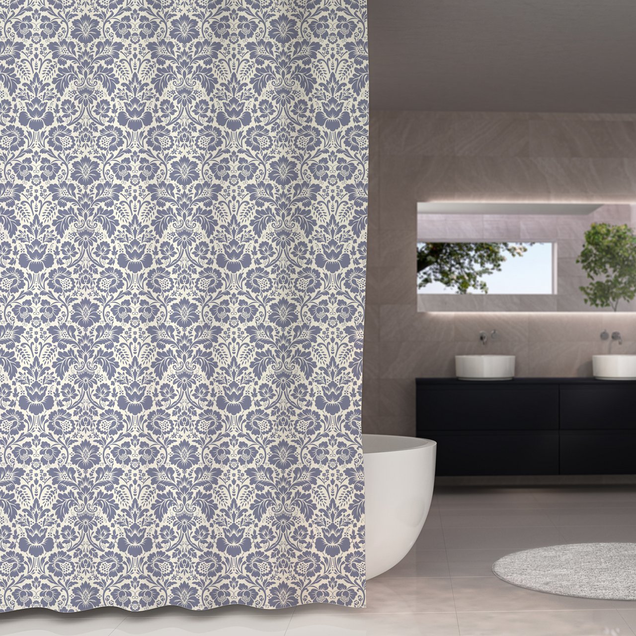 DEBEL DUSJFORHENG SAMOA 180X200 BLÅ