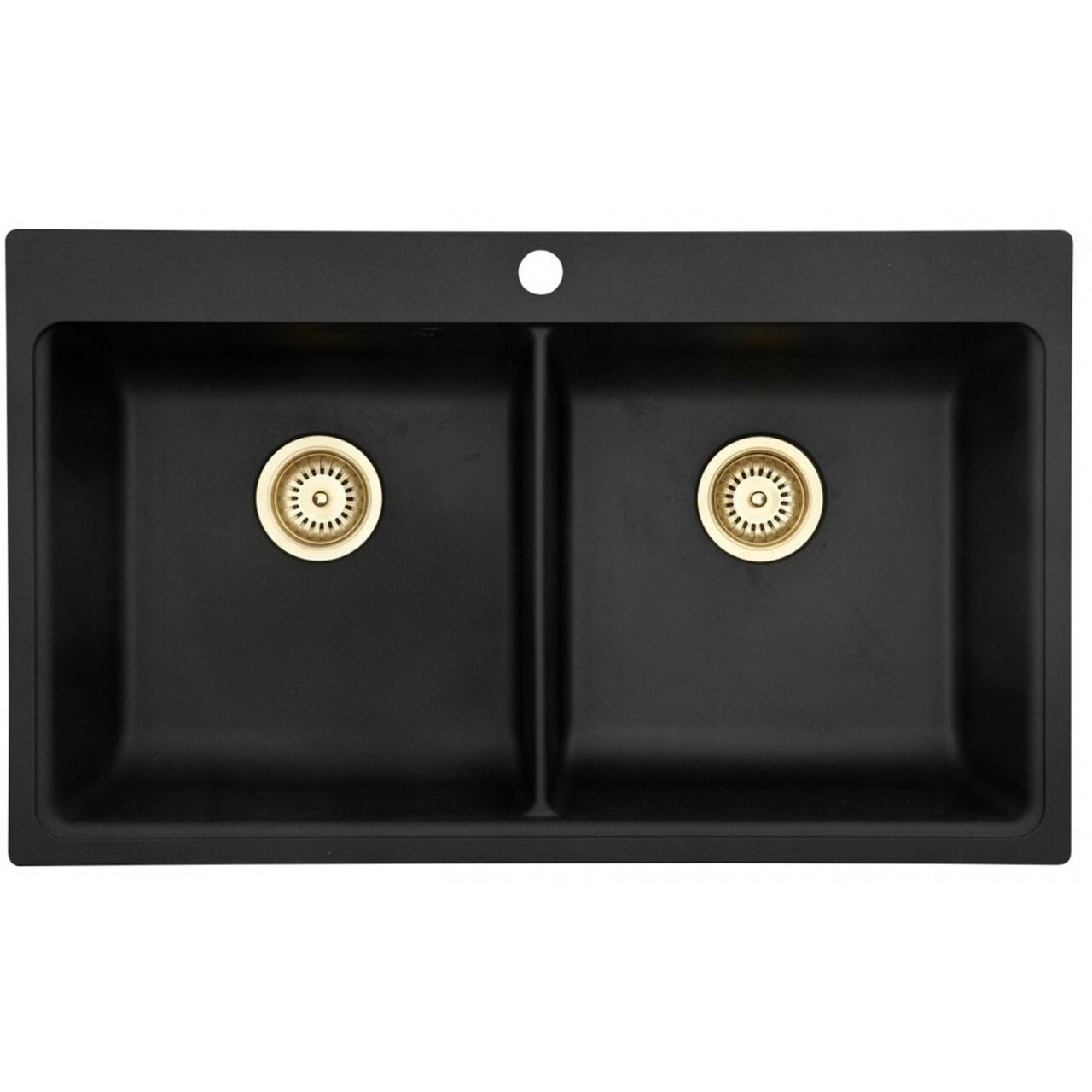 LAVABO SATURN 86 DOBBEL KOMPOSITT KJØKKENVASK SORT M/MESSING BUNNVENTIL LAVABO SATURN 86 DOBBEL KOMPOSITT KJØKKENVASK SORT M/MESSING BUNNVENTIL