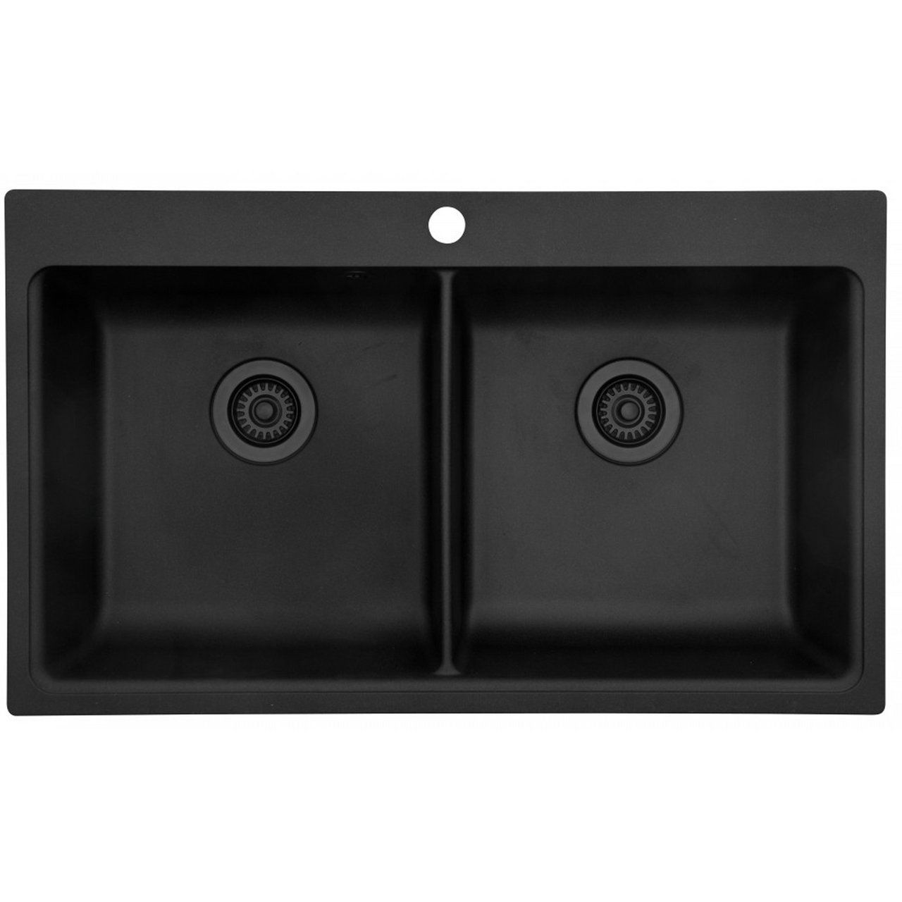 LAVABO SATURN 86 DOBBEL KOMPOSITT KJØKKENVASK SORT M/SORT BUNNVENTIL LAVABO SATURN 86 DOBBEL KOMPOSITT KJØKKENVASK SORT M/SORT BUNNVENTIL