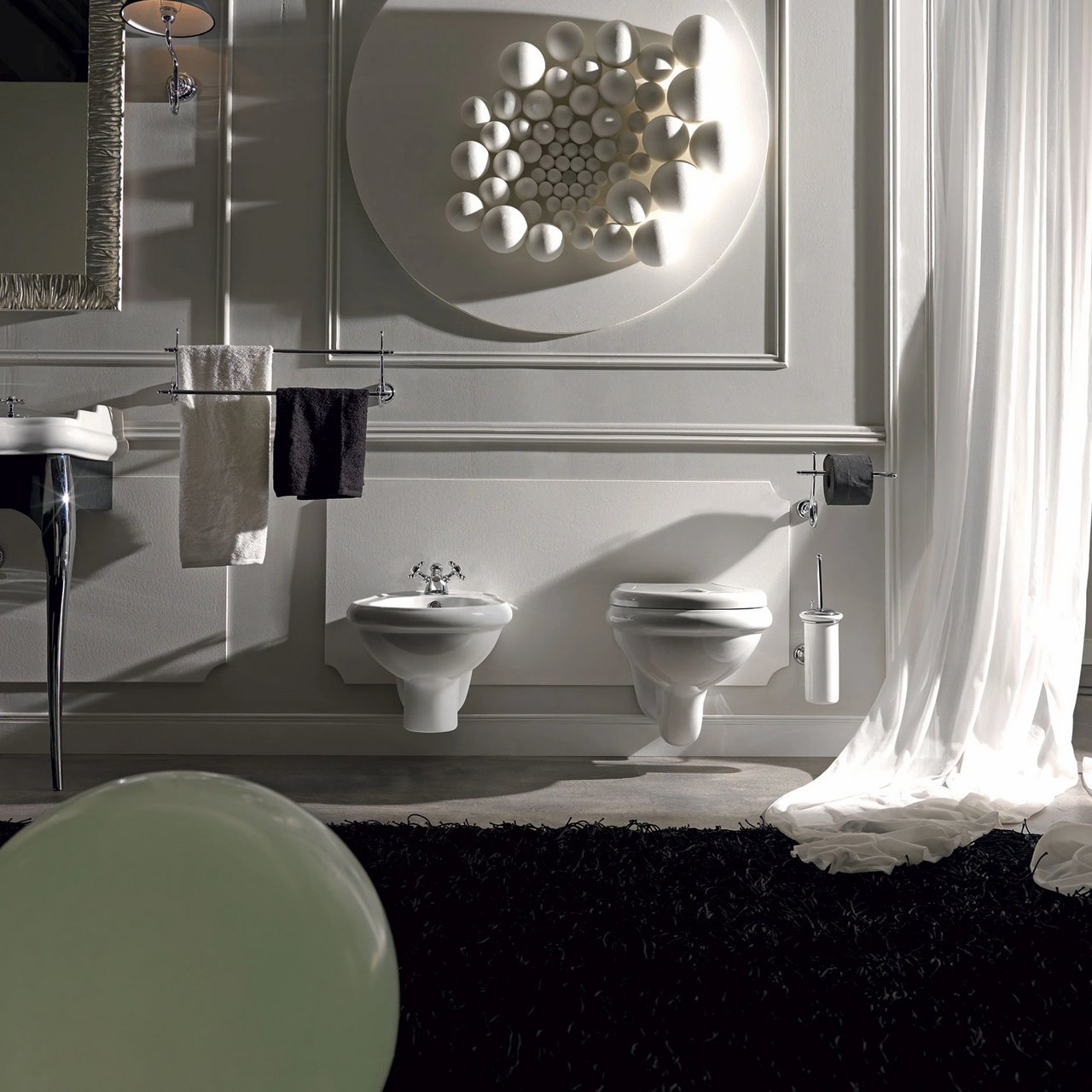 LAVABO RETRO VEGGHENGT TOALETT HVIT LAVABO RETRO VEGGHENGT TOALETT HVIT