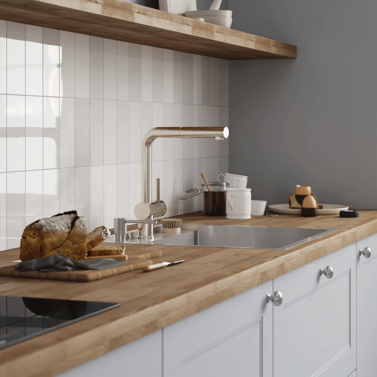 LAVABO KUBUS 285 KJØKKENARMATUR M/UTTREKK KROM LAVABO KUBUS 285 KJØKKENARMATUR M/UTTREKK KROM