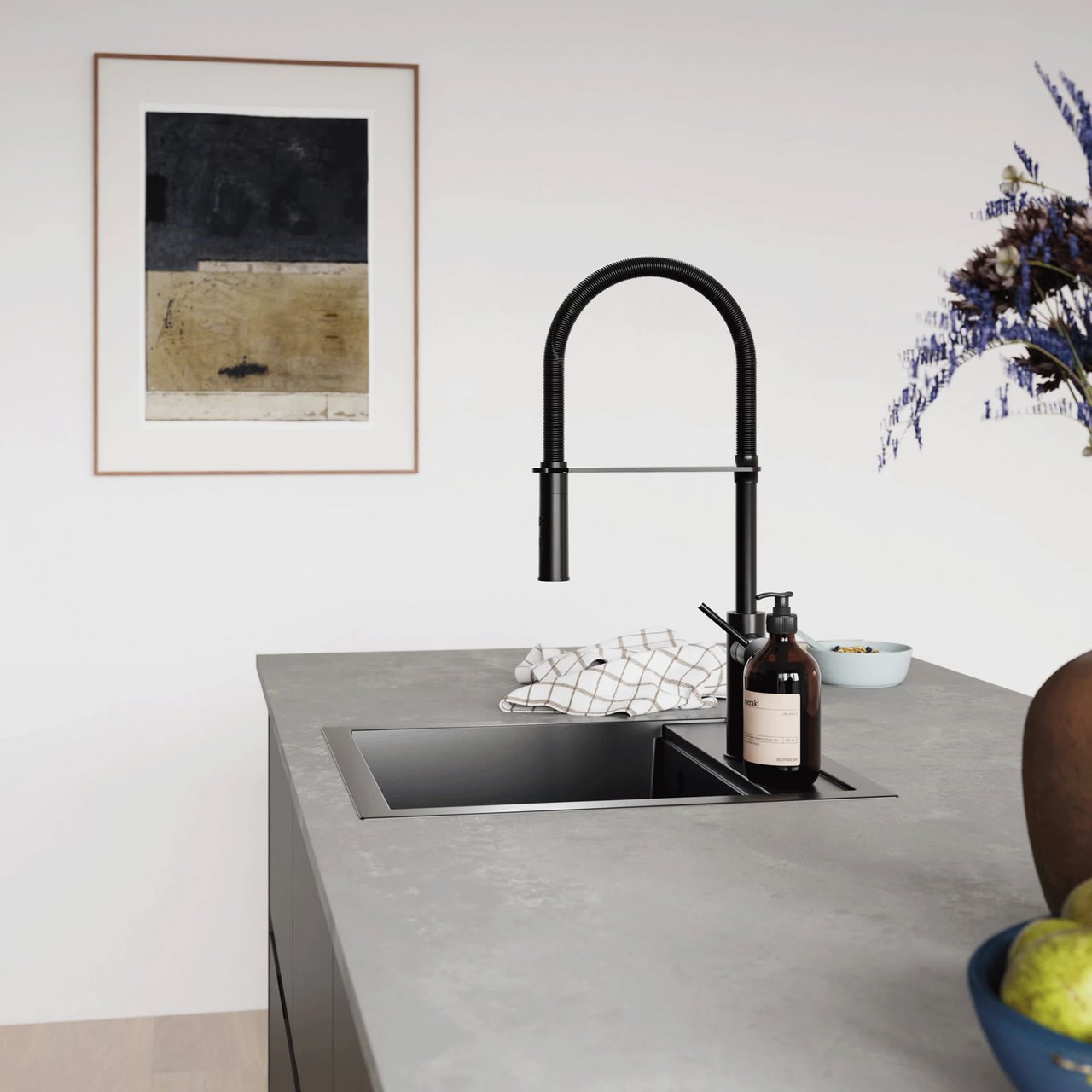 LAVABO KUBUS 020 KJØKKENARMATUR M/UTTREKK MATT SORT/MATT SORT LAVABO KUBUS 020 KJØKKENARMATUR M/UTTREKK MATT SORT/MATT SORT