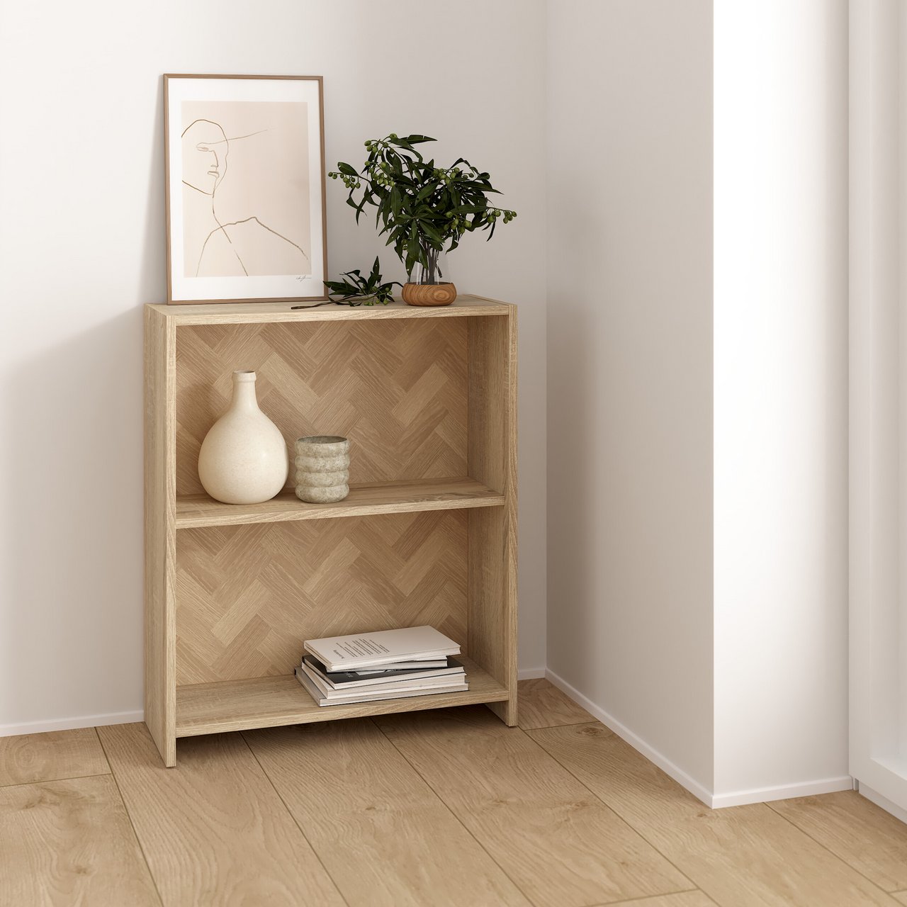 HYPER BOKHYLLE EIK STRUKTUR HYPER BOKHYLLE EIK STRUKTUR