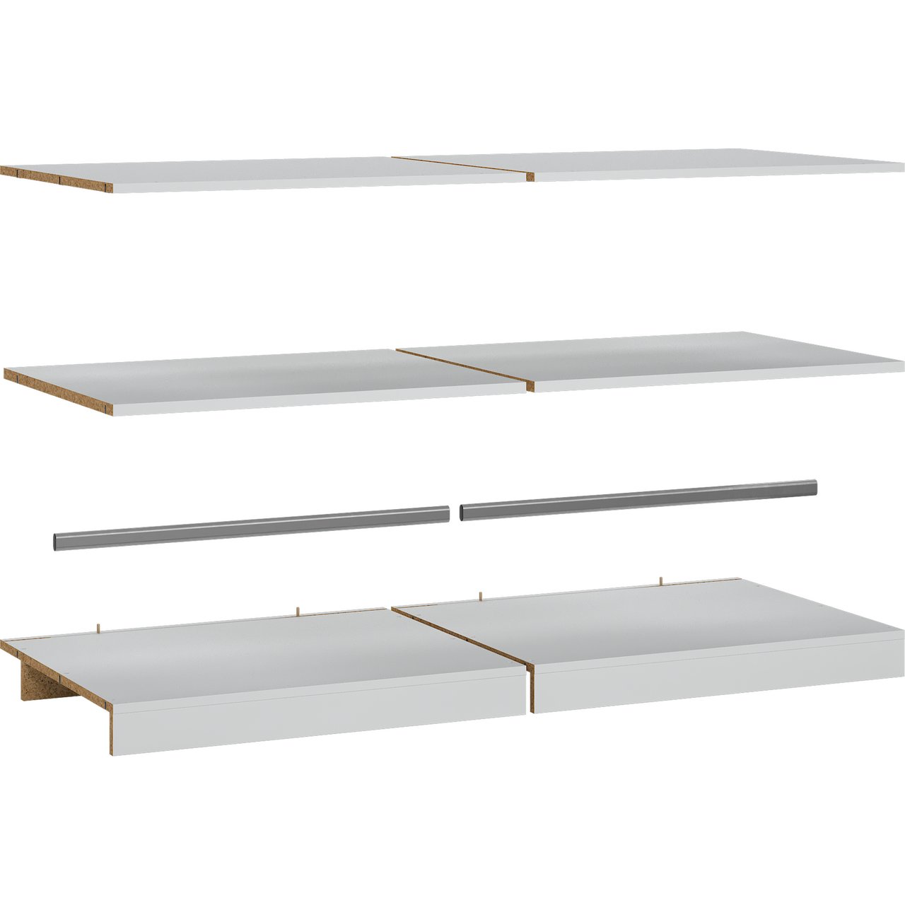 LIND NEST TOPP/BUNN/HYLLE/SOKKEL/STANG LYS GRÅ 75/75