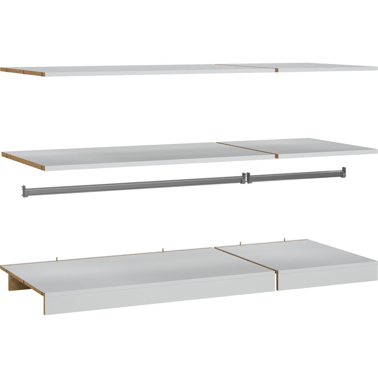 LIND NEST TOPP/BUNN/HYLLE/SOKKEL/STANG LYS GRÅ 50/100