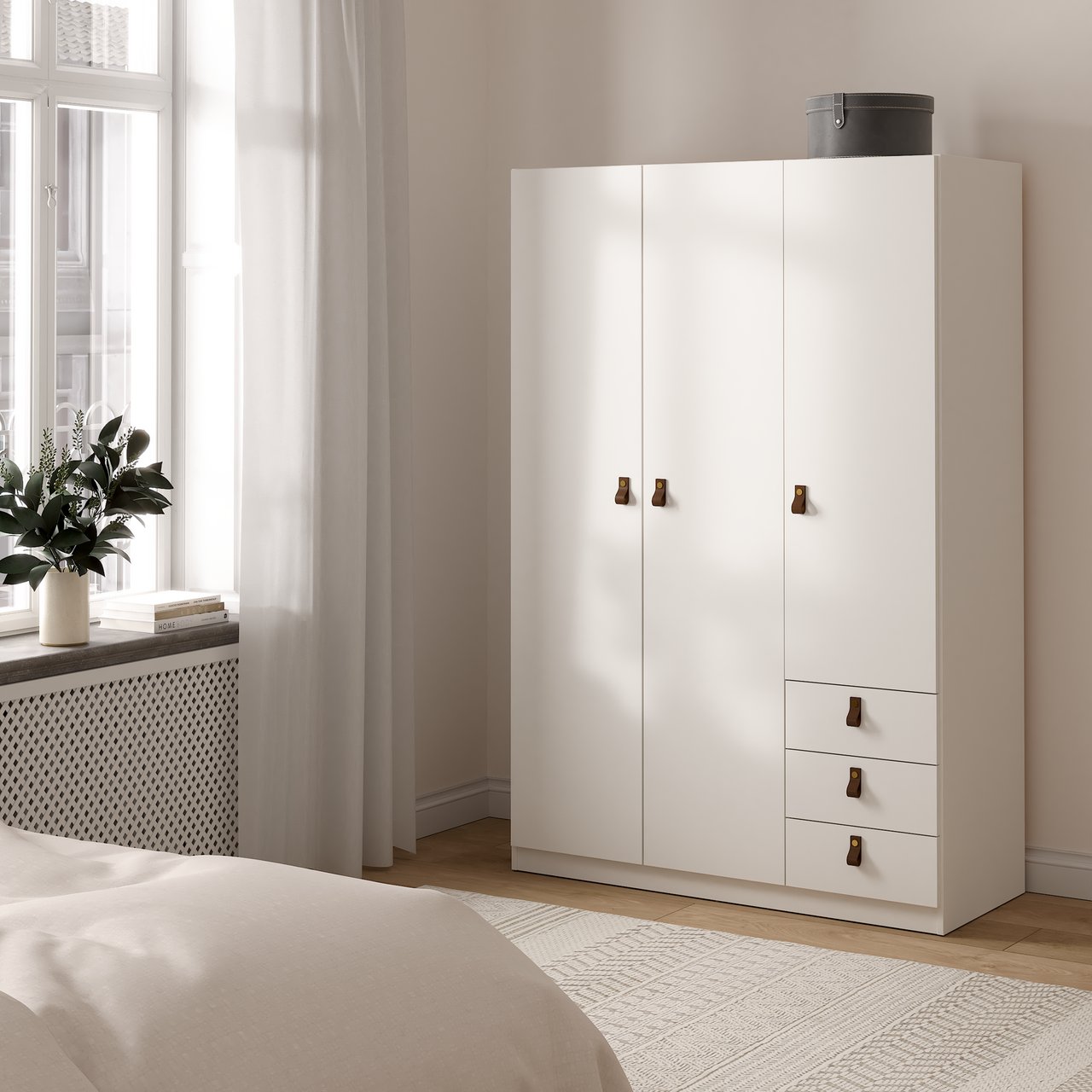 LIND BASE GARDEROBESKAP HVIT 117X50X176 LIND BASE GARDEROBESKAP HVIT 117X50X176