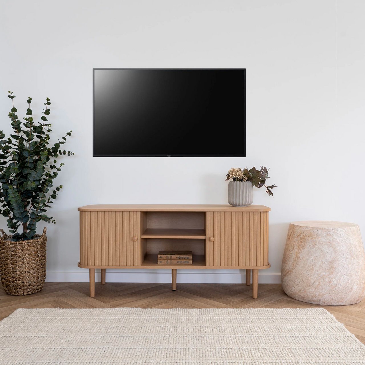 HOUSE NORDIC NIKKO TV-BORD FURU NATUR 113X40X52