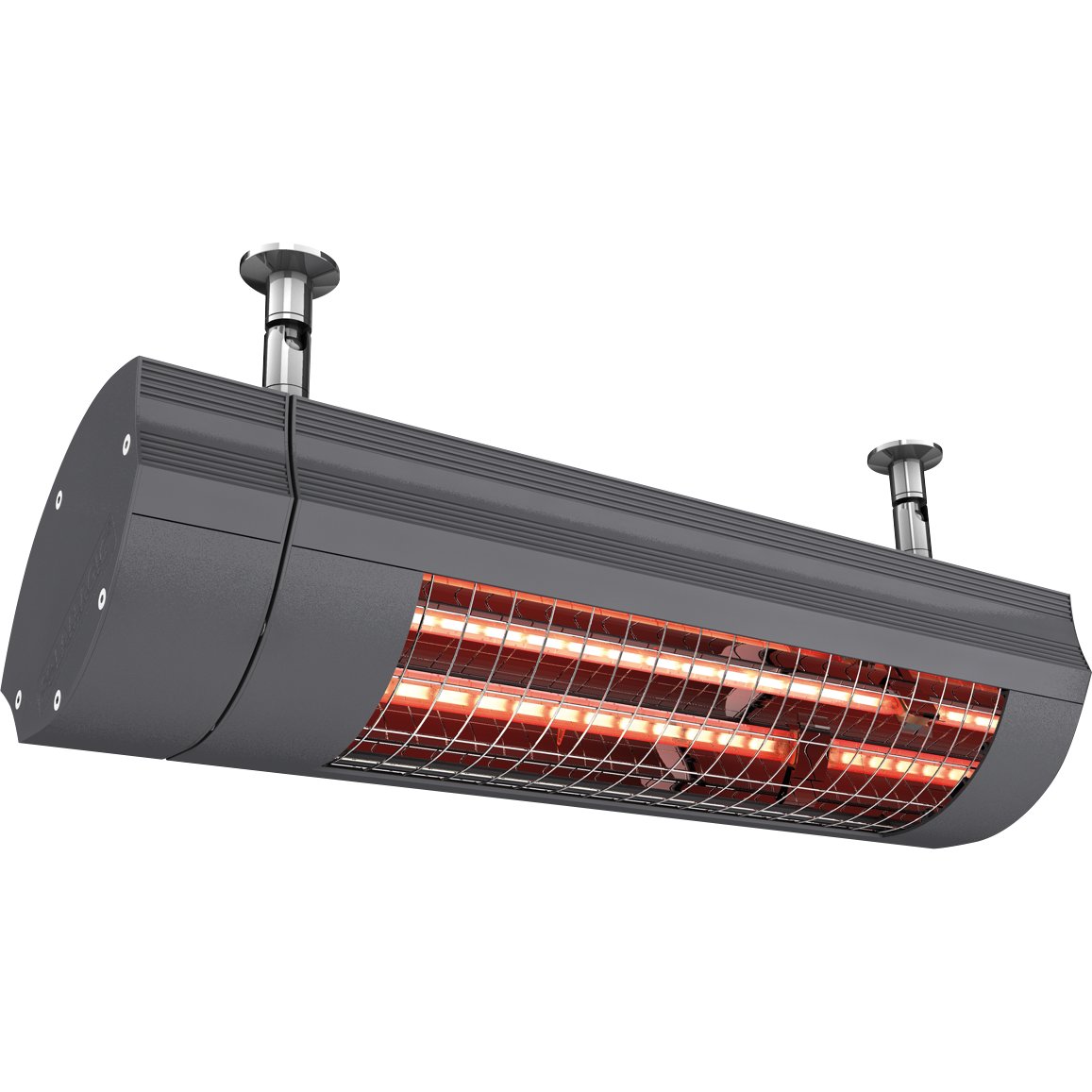 SOLAMAGIC TERRASSEVARMER 2000W ECO+ PRO NO GLARE ARC TRINNLØS, ANTRASITT